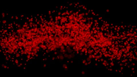 Particles move organically  - abstract animation Design Stock Footage 161981508