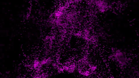 Particles move upward in flow. Design. Vortex flow of small particles on black Stock Footage 250473018