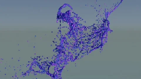 Particles moving in a turbulence system Stock-Footage 144602917