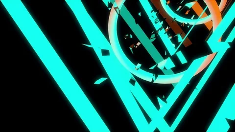 Particles in the Neon Channel Stock Footage 72061079