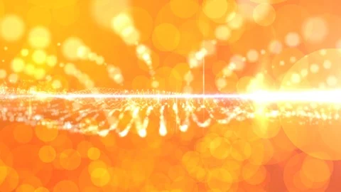 Particles orange bokeh forms Video stock 91022403