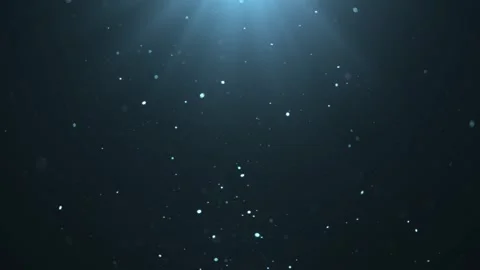 Particles, Overlay, Dust, black background. Blue beams of light Stock Footage 244200955