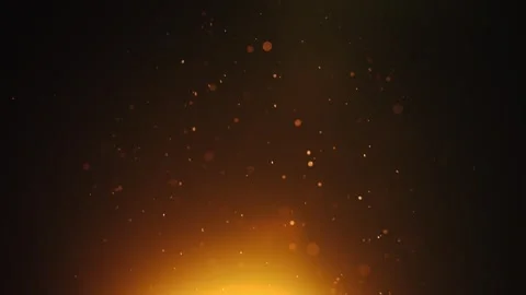Particles, Overlay, Dust, burning yellow background Stock Footage 244200136