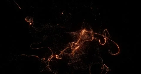 Particles Plasma and flame bright glowing on transparent background Stock Footage 252518843