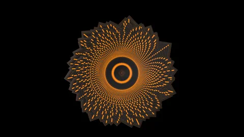 Particles of radial blocks abstract with light bokeh.  Motion graphic Video stock 242973311