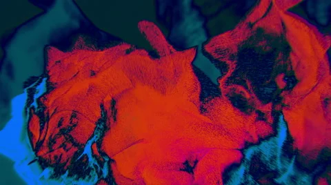 Particles in red and blue tones, 3D animation, looping Stock-Footage 64998469