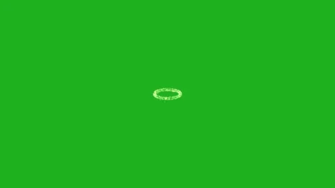Particles ring motion graphics with green screen background Stock Footage 150415885