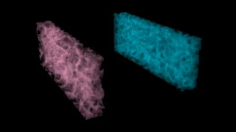 Particles separated and captured in filter. 3d render Stock Illustration