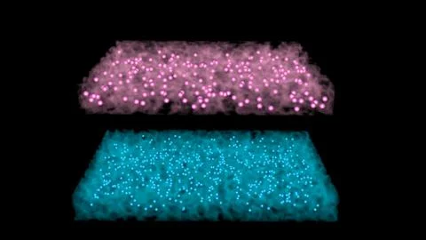 Particles separated and captured in filter. 3d render Stock Illustration