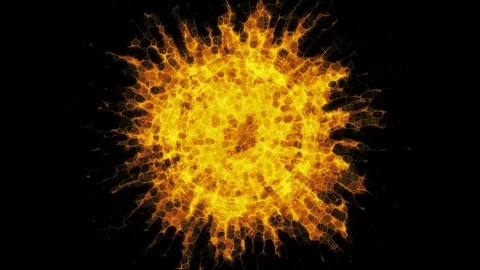 Particles shockwave turbulent vortex motion. Swirl sparkles explosion background Stock Footage 106903081