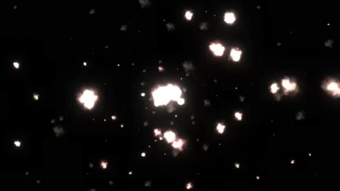 Particles, smooth movement, light flashes, animation, on a black background Stock Footage 153787768