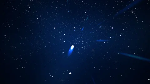 Particles in Space, blue background Stock Footage 52310235