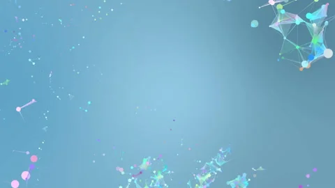 Particles in space. clusters of transforming forms. Milky Way. electrical neural Stock Footage 87160998