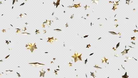 Particles in space fly and shimmer on a transparent background. Video stock 246503499