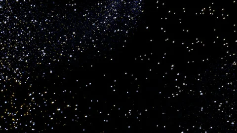 Particles in space fly and shimmer on a transparent background. Video stock 246767254