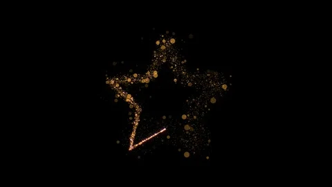 Particles  Sparkle. Gold Glitter Particles Background. Loop Stock Footage 113671132