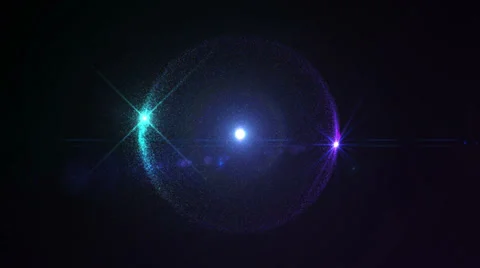 Particles Sphere Optical Flare Blue Purple 4K Resolution Ultra-HD Stock Footage 39013090