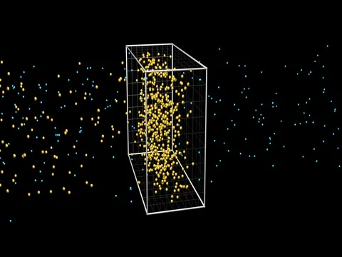 Particles, spheres, balls separated in filter Stock Footage 71767901