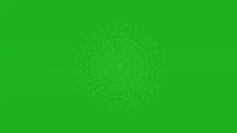 Particles spiral motion with green screen background Stock Footage 220764815