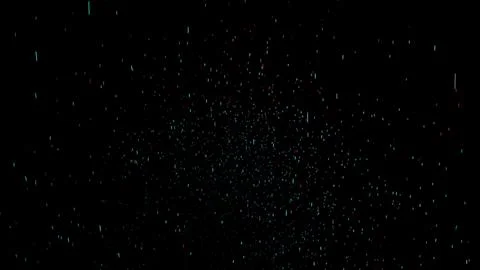 Particles spring up on a black background Stock Illustration