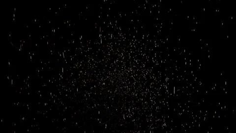 Particles spring up on a black background Stock Illustration
