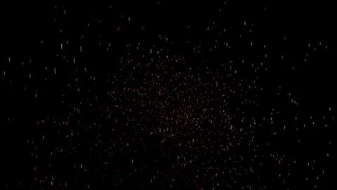 Particles spring up on a black background Stock Illustration