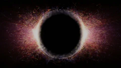 Particles Streaks Ring in a 3D animation Stock Footage 233740527