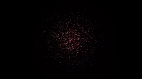 Particles swirl dynamically across a black background Stock Footage 329305513