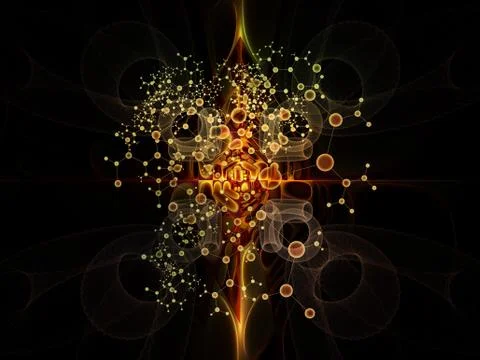 Particles of Technology Stock Illustration