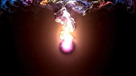 Particles torch abstract moving fluids Vidéo 128124619