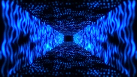 Particles Tunnel Background. Stock Footage 296572637