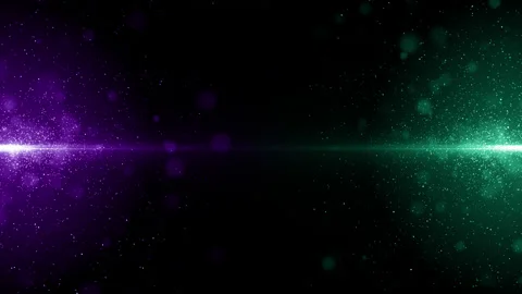 Particles violet green event game trailer titles cinematic background loop Stock Footage 136508233