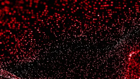 Particles wave abstract background red Stock Footage 198729892