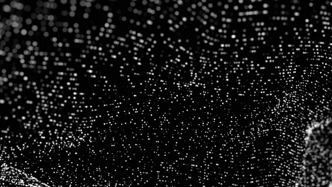 Particles wave abstract background white Stock Footage 198729625