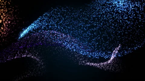 Particles Wave Loop Video stock 189846722