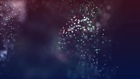 Particles waving with light in space Stock Footage 257087431