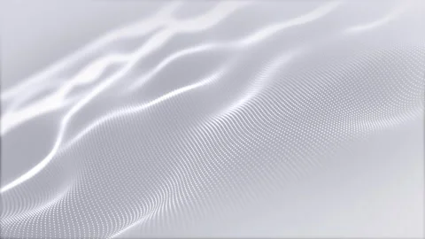 Particles white wave. Cyber technology background loop. Abstract seamless a.. Stock Footage 317441346