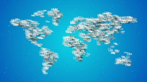 Like Particles World Map Looping Animation 4K Resolution Ultra HD Stock Footage 39656772