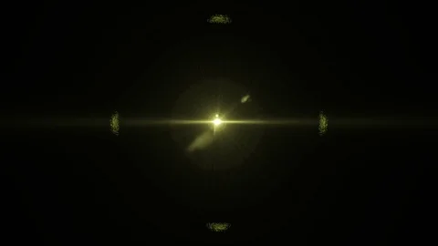 Particles yellow sphere with optical flares Stock Footage 75849030