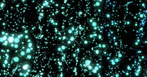 Particles in zero gravity on a black background, looping Stock Footage 229377273