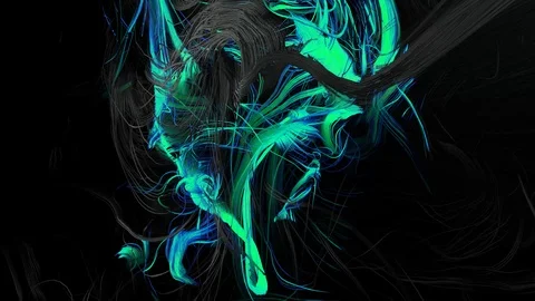 Particletrail in 4K feedback Stock Footage 125755968