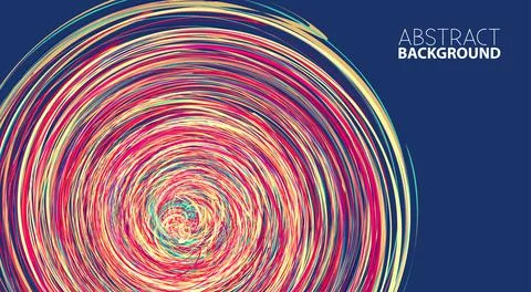 Particolored thin lines on a blue background. Vector graphics Stock Illustration