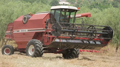 Particular of combine working in field of wheat Stock-Footage 40297865