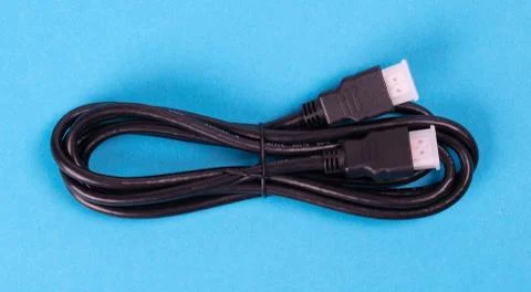 Particular hdmi connection cable isolated 库存照片