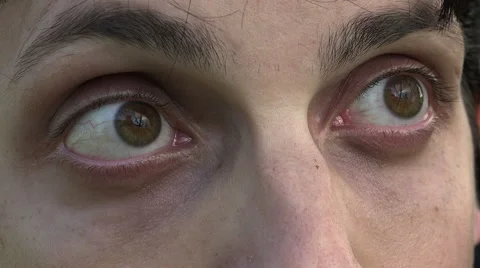 Particular On Young Man Opening His Eyes: Sad, Loneliness, Sadness, Thoughtful  Video stock 64953692
