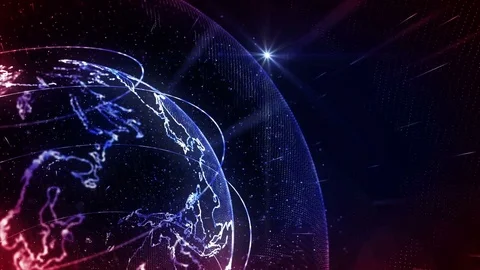 Particular_globe_background_generic 4K_green Stock-Footage 76235439