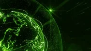 Particular_Globe_News_Background_4K_Green Stock Footage