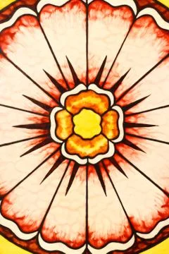 Particularly the craftsmanship of a stained glass window Illustrazione stock