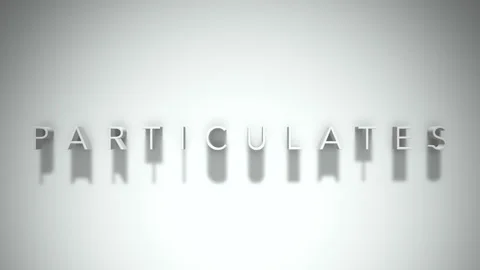 Particulates 3D title animation with shadows on a white background Vídeo Stock 297818529