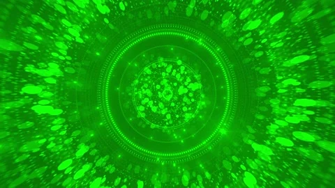Particules circular green Stock Footage 200926849